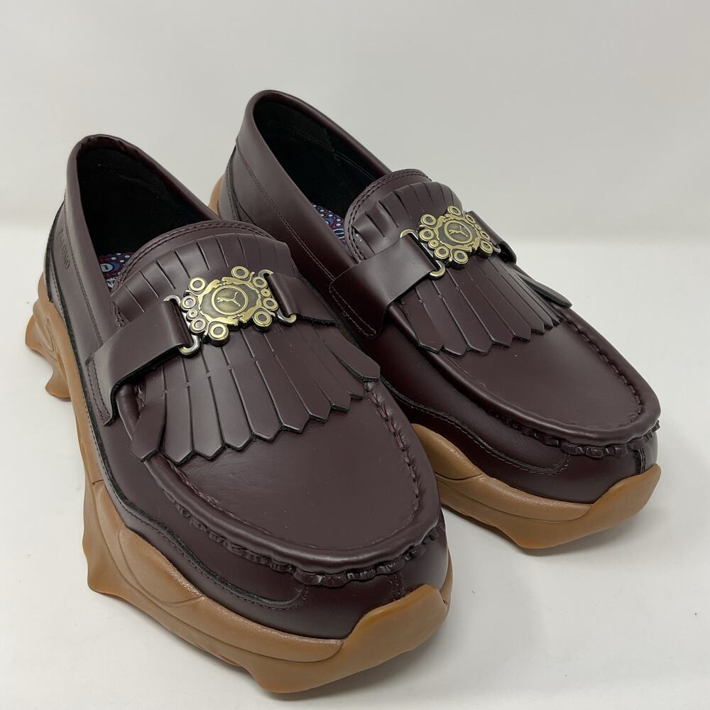 PUMA x PALOMO Burgundy Nitefox Leather Loafer 386683-01 Men 10.5 US EUR 44 NEW